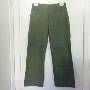 Cassandra O flat front olive green khakis chinos size 3